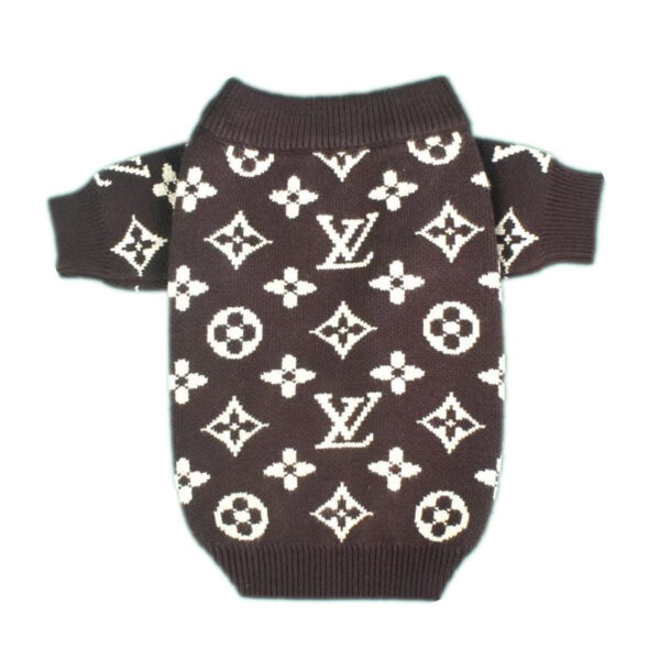 Chewy V Brown Zip-up Sweater - Image 2