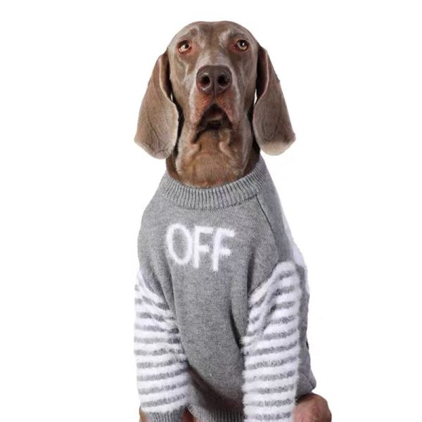 Woof White Sweater For Big Dogs