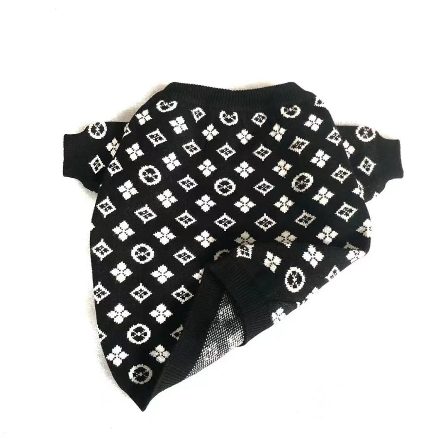 Chewy V Black Monogram Sweater - Image 3