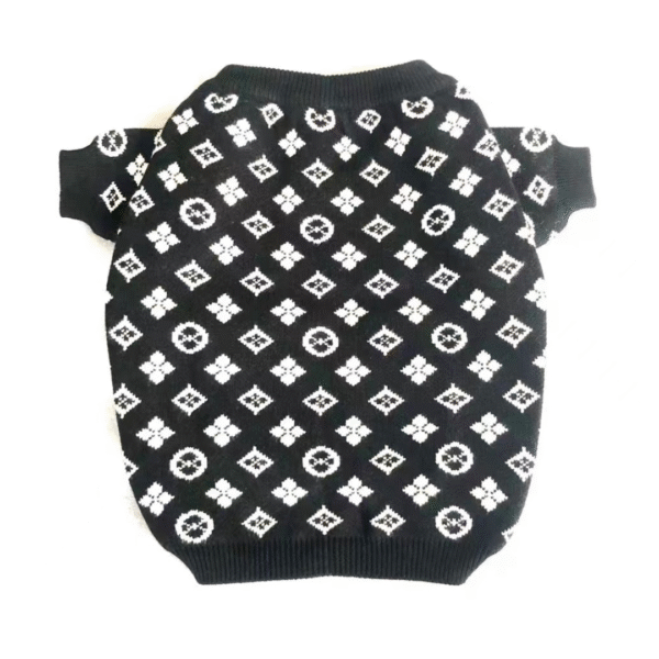 Chewy V Black Monogram Sweater - Image 2