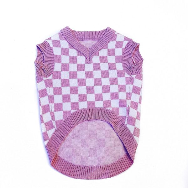 Chewy V Plaid Sweater Vest