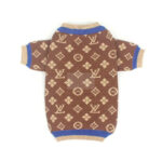 Chewy V Brown & Blue Sweater Hype Pups designer dog clothes.