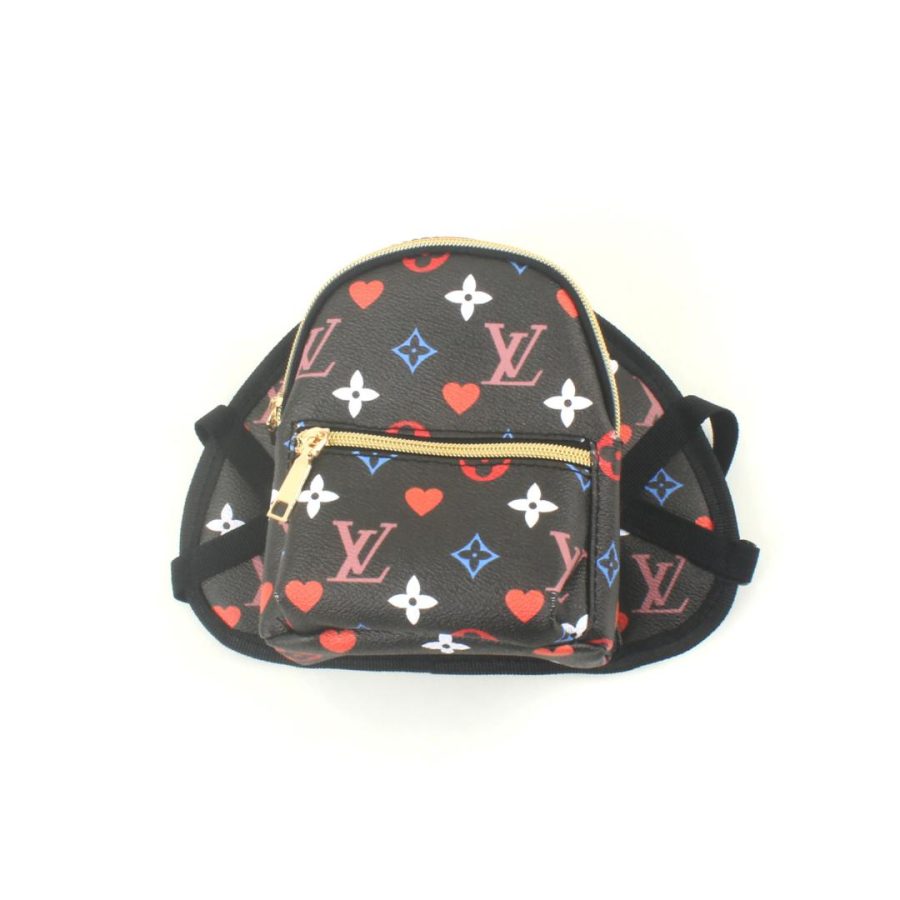 Chewy V Multicolor Backpack Hype Pups designer dog clothes.
