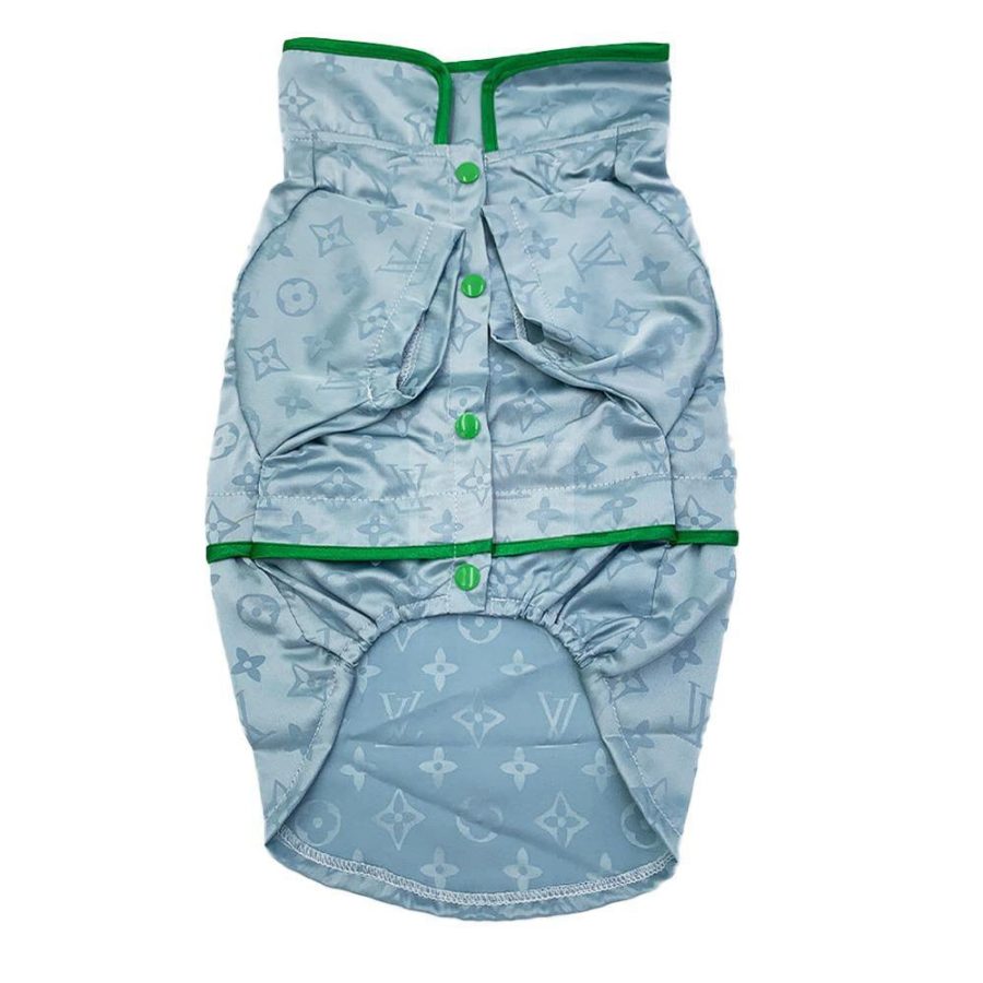 Chewy V Silk Pajamas Hype Pups designer dog clothes.