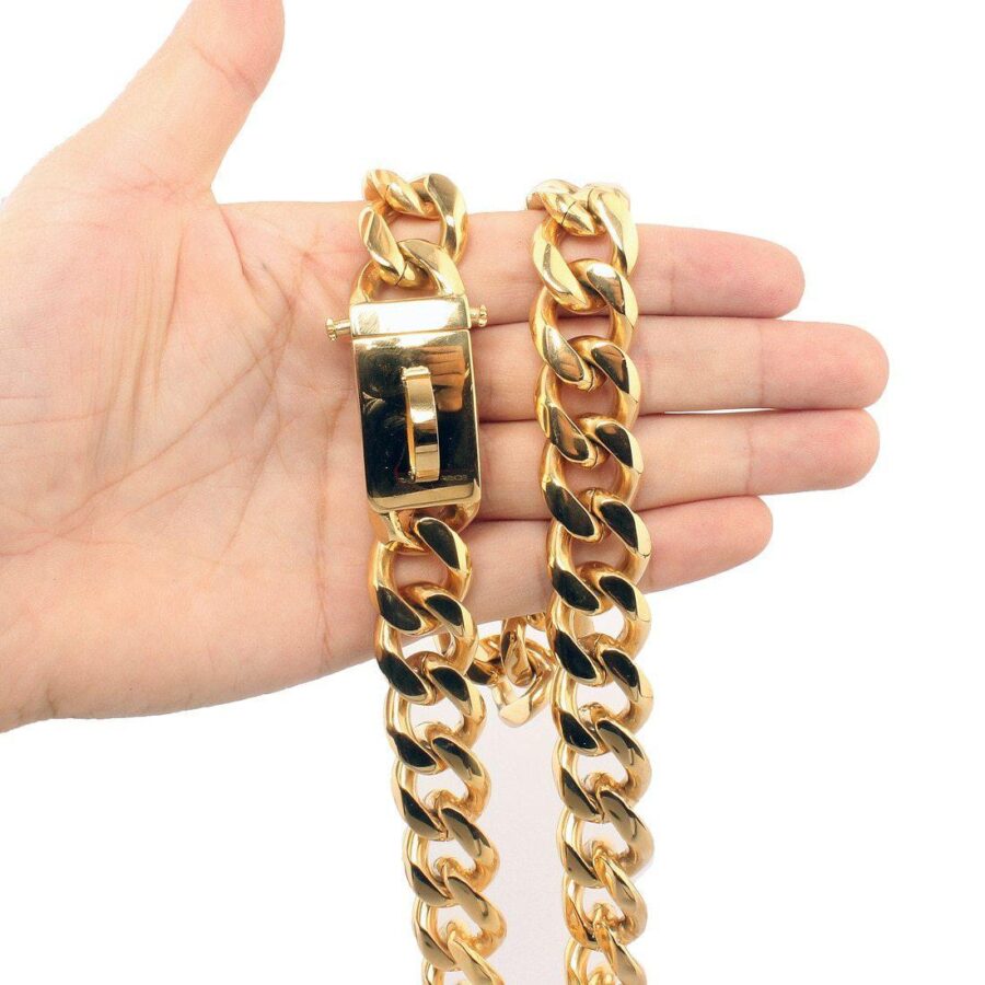 Cuban Link Dog Collar Hype Pups designer dog clothes.