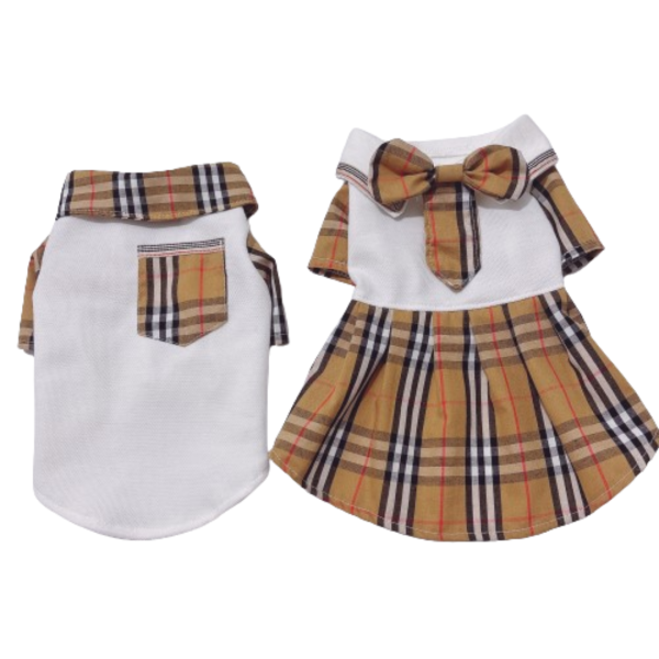 Furberry Checked Tee-Dress Ensemble