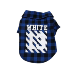 Woof-White Diagonal Plaid Hoodie