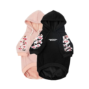 Woof-White Blossom Hoodie - Black