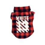 Woof-White Diagonal Plaid Hoodie