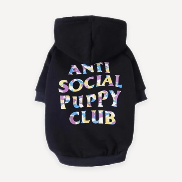 Gradient Logo dog hoodie inspired by Anti Social Social Club view 14