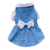 Chewnel Denim Bowtie Dress - White
