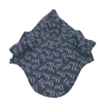 Navy dog jacket Dogior oblique print with white text all over and adjustable hood