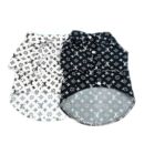 Black and white monogram dog polo shirts Louis Vuitton inspired with button closure