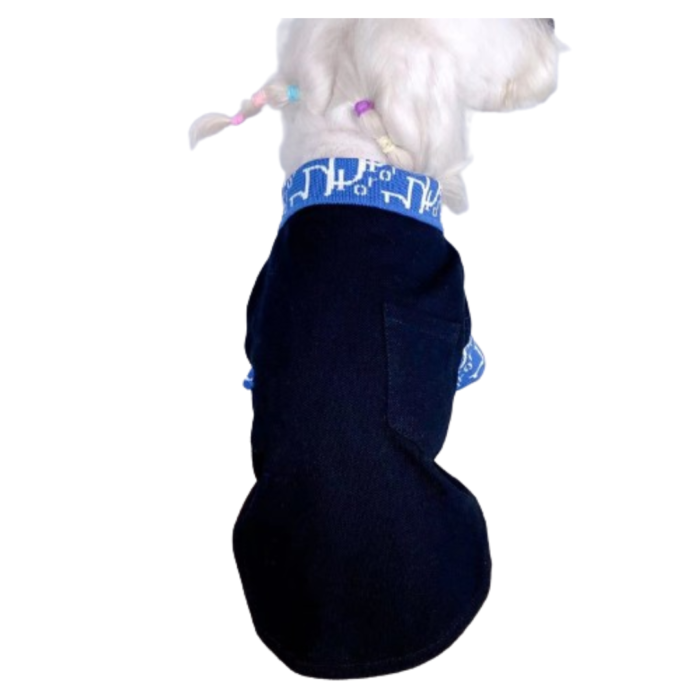 Oblique dog polo inspired by Dior view 3