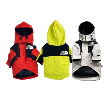 Red and navy TDF windbreaker jacket with mountain logo North Face inspired