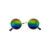 Round Frame Dog Sunglasses - Blue/Green