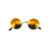 Round Frame Dog Sunglasses - Orange