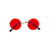 Round Frame Dog Sunglasses - Red