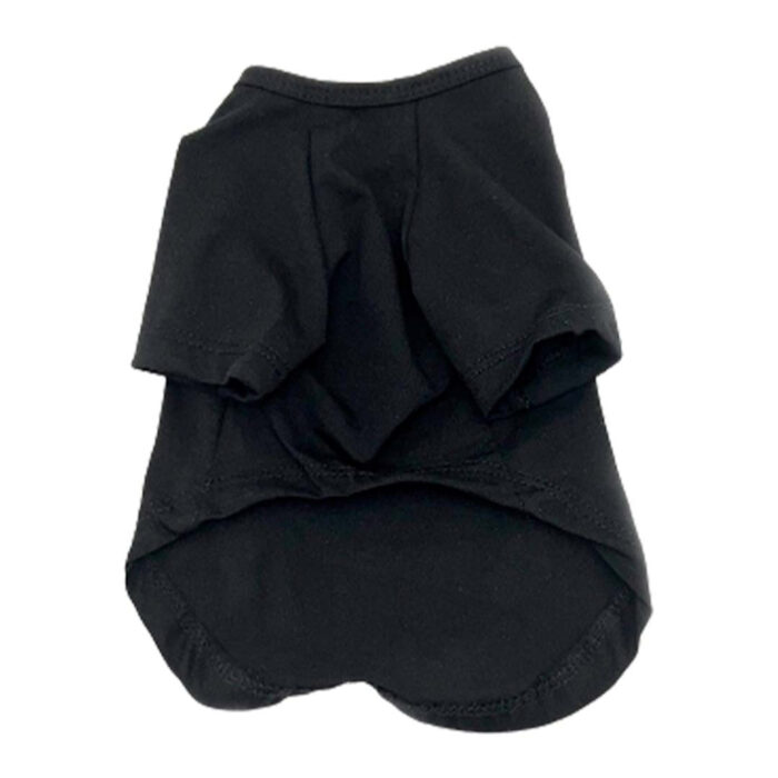Black YSL logo dog tee front and back view designer inspired