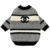 Chewnel Logo Stripe Sweater - Black