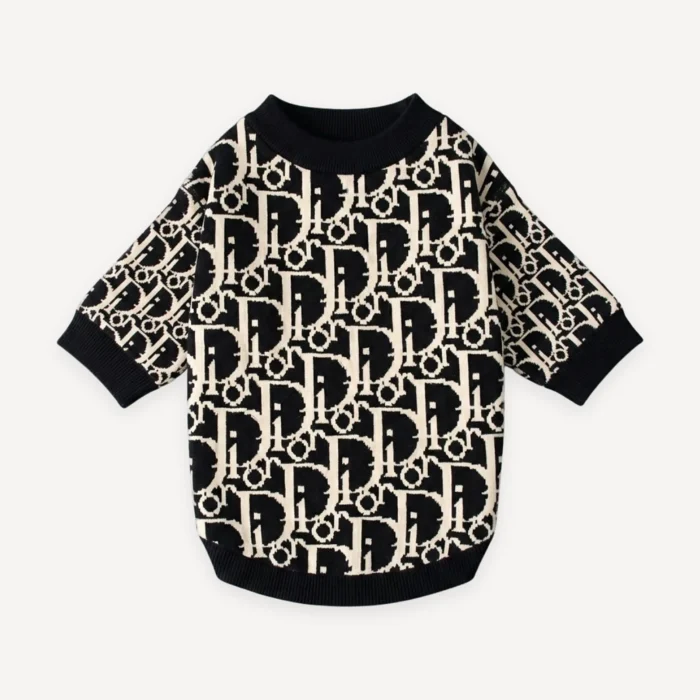 Oblique Monogram dog sweater inspired by Dior