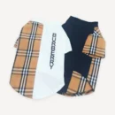 Plaid Panel dog polo inspired by Burberry
