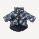 Rose Print dog puffer inspired by Chanel