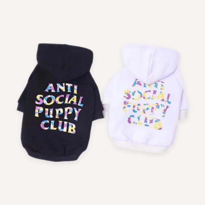 Gradient Logo dog hoodie inspired by Anti Social Social Club view 2