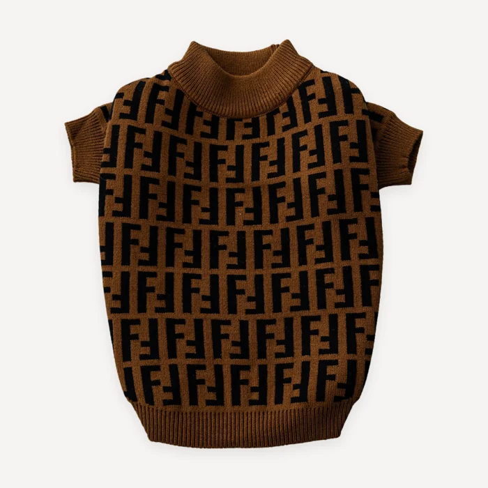 Ff Logo dog sweater inspired by Fendi view 4