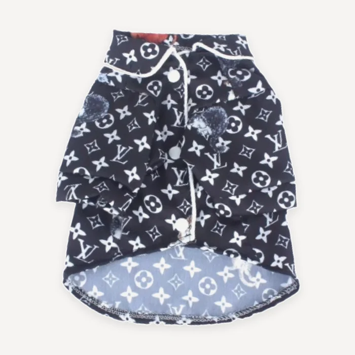 Monogram Pet Print dog hoodie inspired by Louis Vuitton view 9