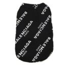 Black sleeveless dog tee with all-over Pawlenciaga Paris logo print Balenciaga inspired