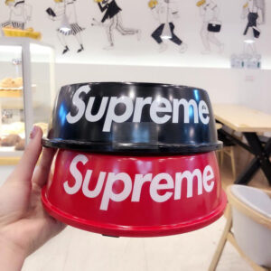 dog bowl inspired by Supreme