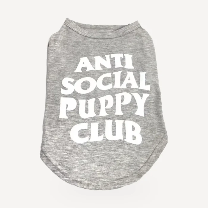 Sleeveless dog tee inspired by Anti Social Social Club view 4