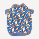 Blue Monogram Knit dog sweater inspired by Burberry