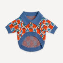 Geometric Print Knit dog polo
