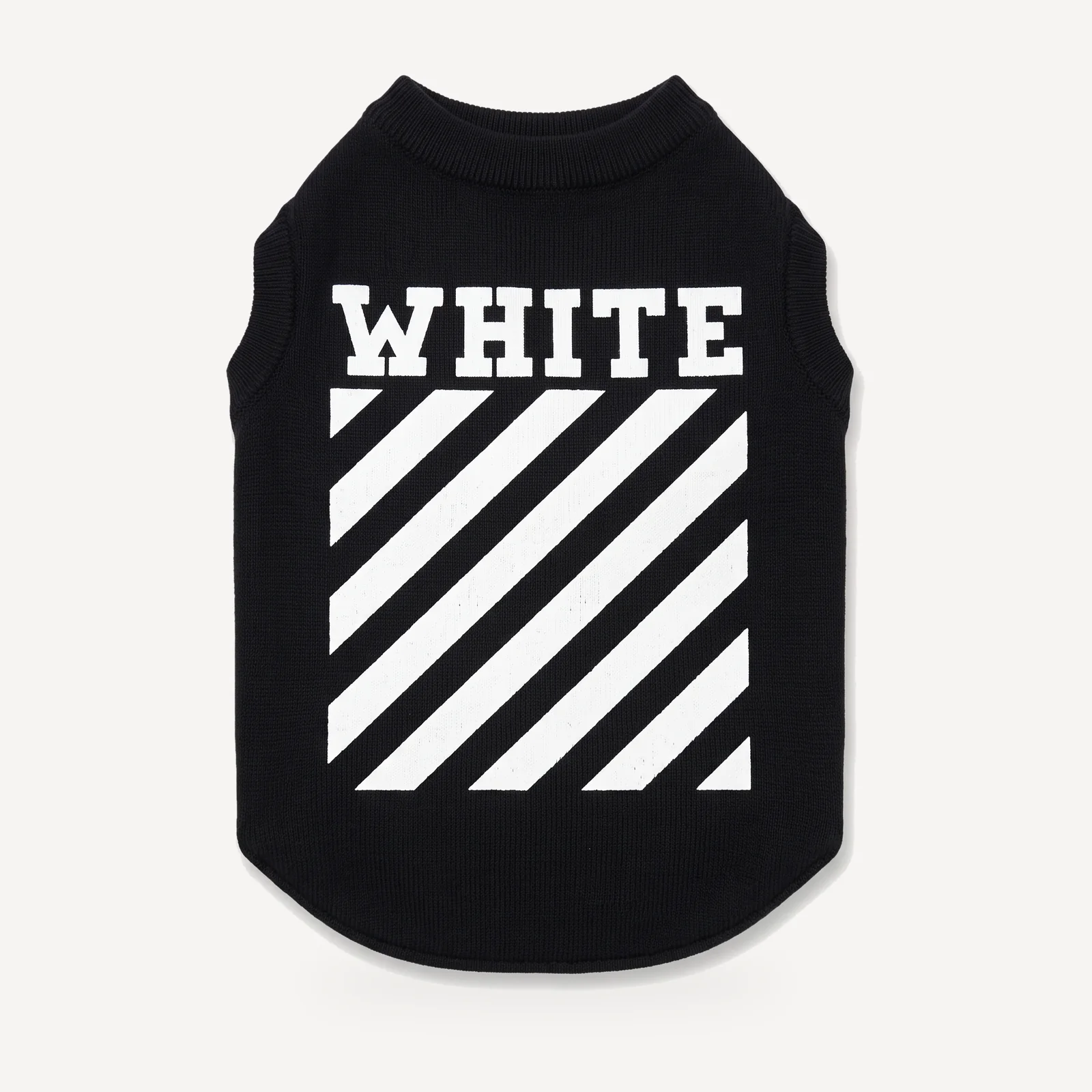Woof-White Diagonal Stripe Tank