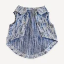 Denim Monogram dog jumpsuit inspired by Louis Vuitton view 2