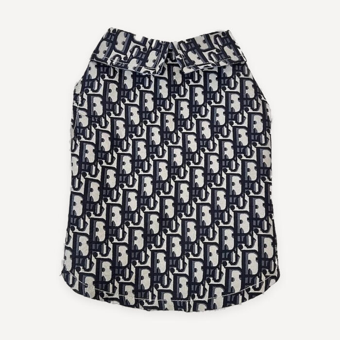 Navy Oblique dog sweater inspired by Dior view 3