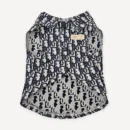 Navy Oblique dog sweater inspired by Dior view 4