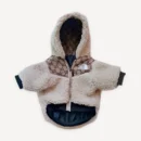 Sherpa Monogram dog jacket inspired by The North Face view 2