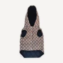 Quilted Hooded With Rainbow Hood Trim dog jacket view 4