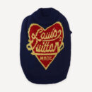 Heart Motif Knit dog sweater inspired by Louis Vuitton