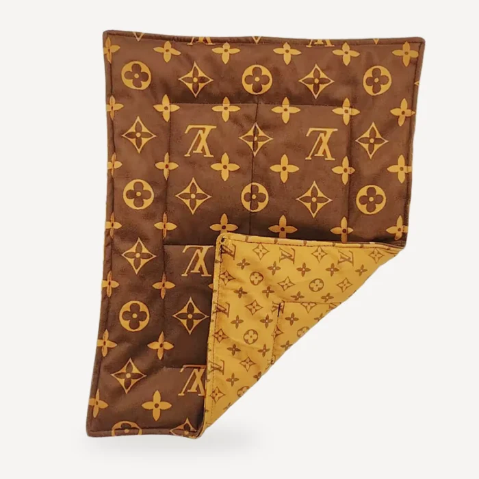 Monogram Two-Tone dog blanket inspired by Louis Vuitton