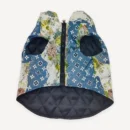 Watercolor Blue Monogram dog jacket inspired by Louis Vuitton view 2