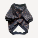 Monogram Print dog sweatshirt inspired by Louis Vuitton view 3