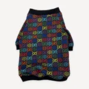 Multicolor Monogram dog sweatshirt inspired by Gucci view 5