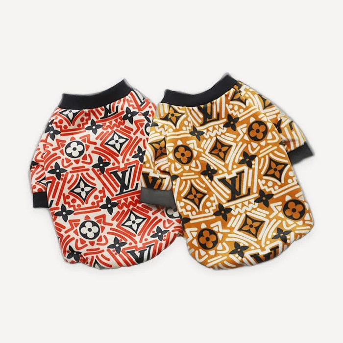 Red Monogram dog sweatshirt inspired by Louis Vuitton view 6