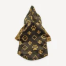 Paw Monogram Hooded dog jacket inspired by Louis Vuitton view 2