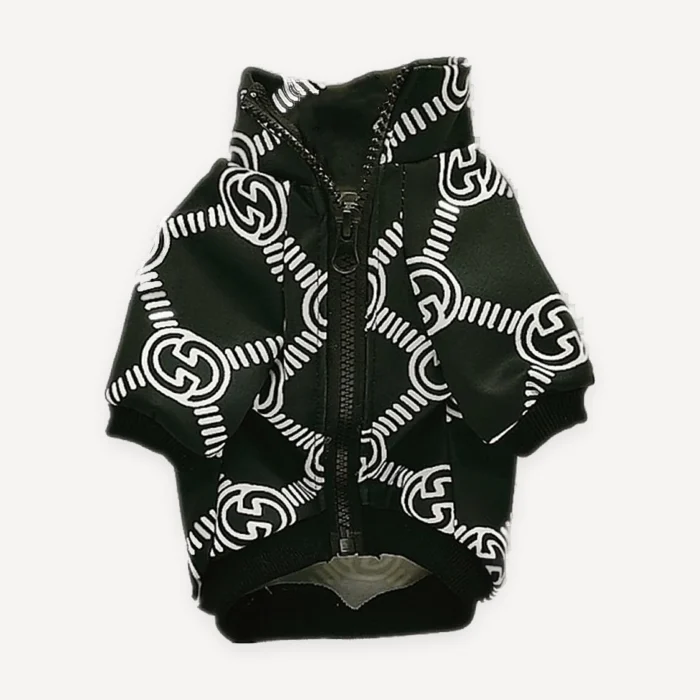Interlocking Logo Zip dog jacket inspired by Gucci view 5