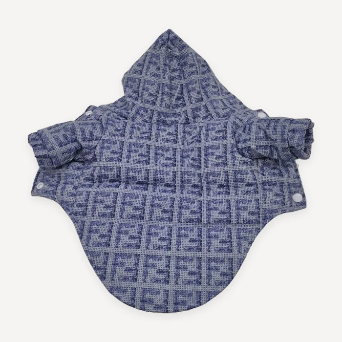 Monogram Quilted dog jumpsuit inspired by Fendi view 2